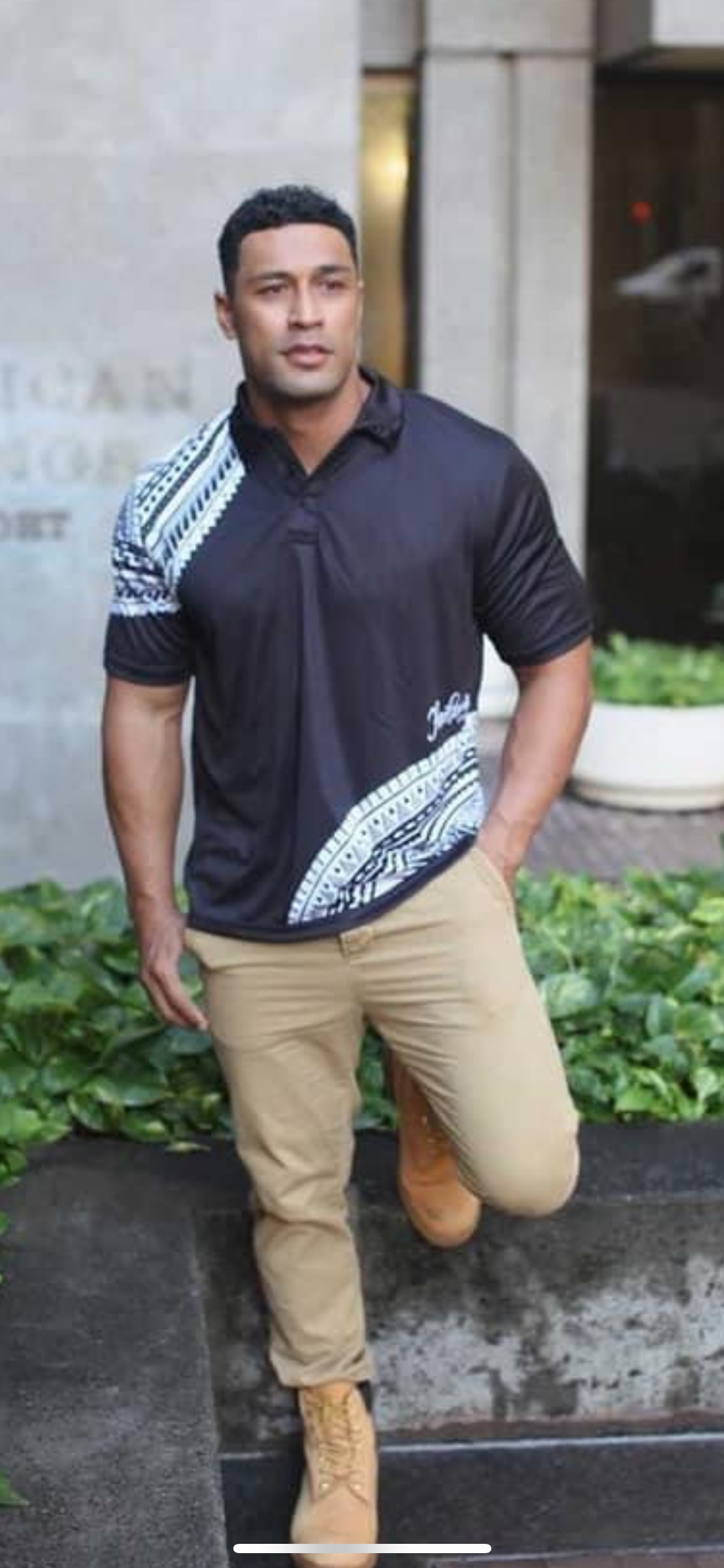 Men's Dri-Fit Custom Sublimated "Hailama" Tribal Polo Shirt
