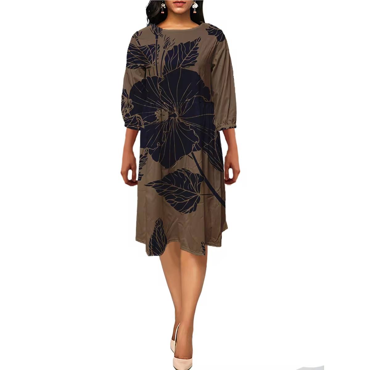 Our Hawaiian Mid-Sleeve Frilly Dresses