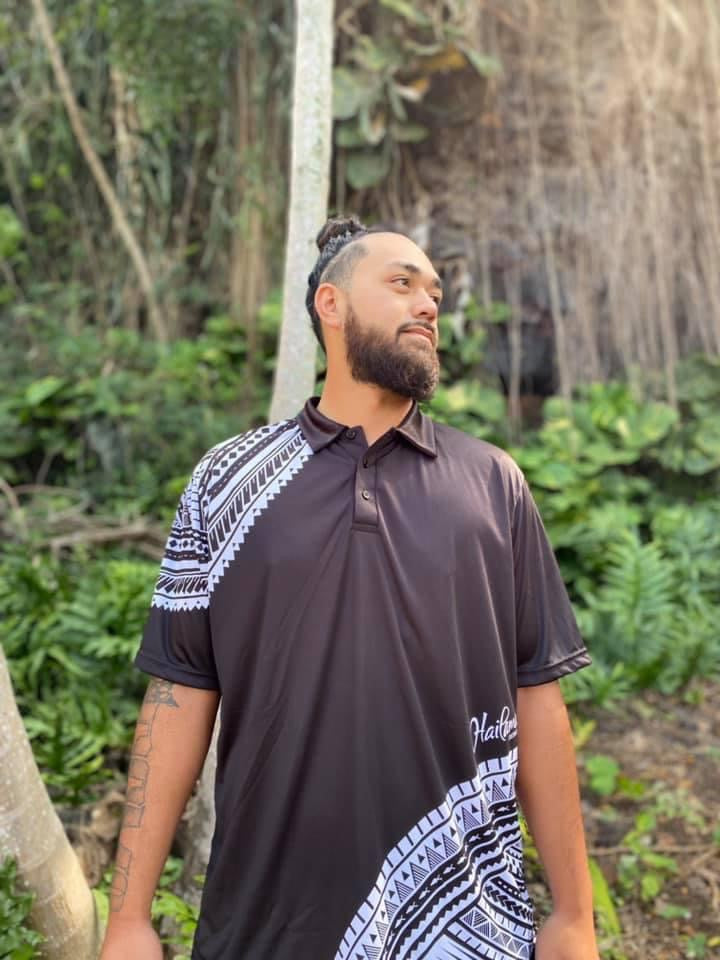 Men's Dri-Fit Custom Sublimated "Hailama" Tribal Polo Shirt